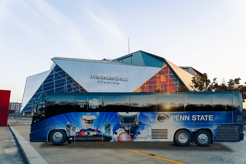 Peach Bowl Bus Wrap Penn State by Turbo Images